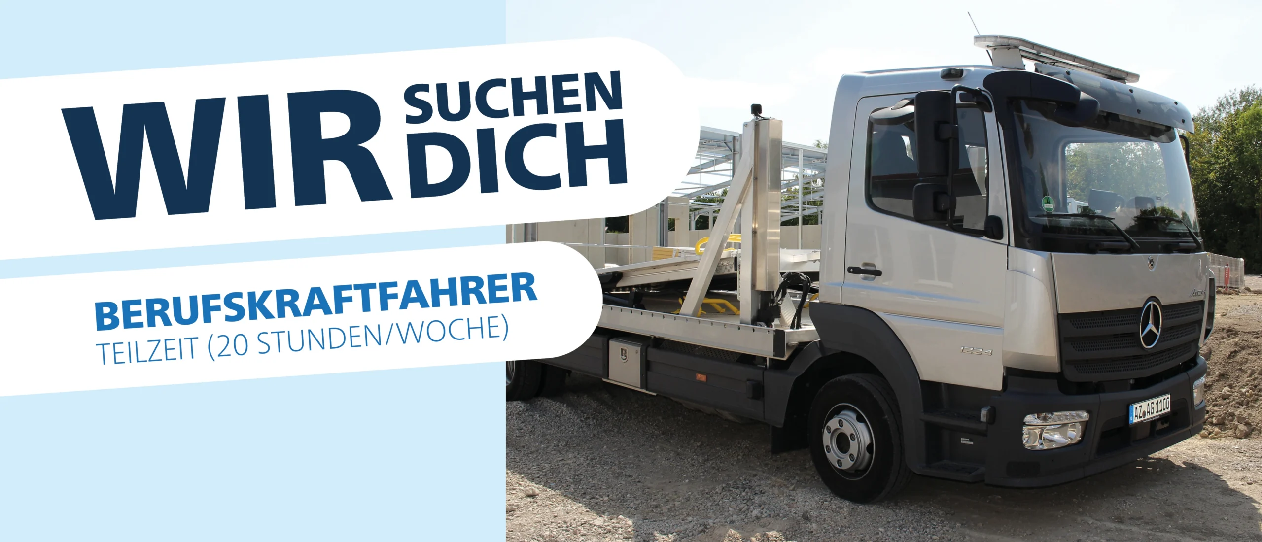 Mitarbeiter im Büro "Wir suchen dich
Berufskraftfahrer
Teilzeit (20Stunden/Woche)"