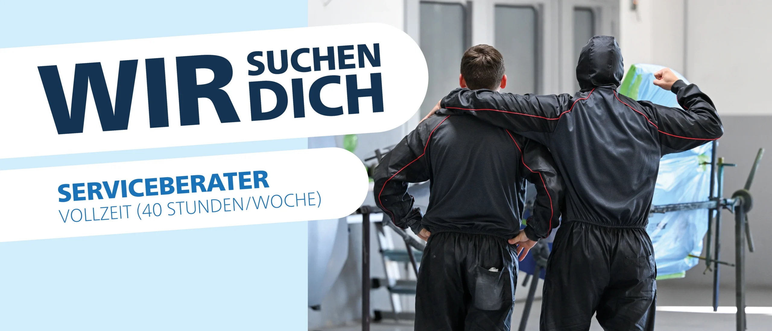 "Wir suchen dich
Serviceberater
Vollzeit (40 Stunden/Woche)"
